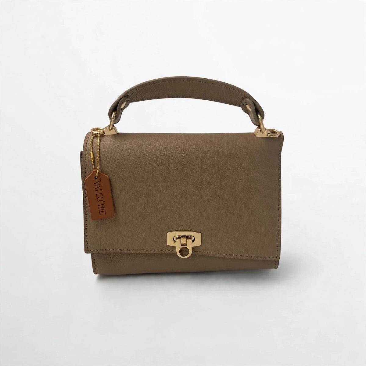 Lil Valecchie in taupe genuine Italian leather